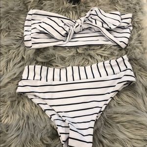 Blue/white stripped bikini